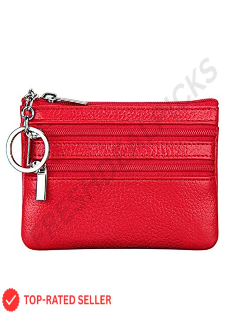 Genuine Leather Coin Purse Keychain Change Purse
